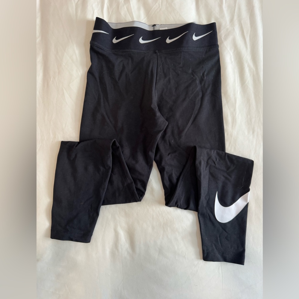Nike Charcoal Leggings with White Logo